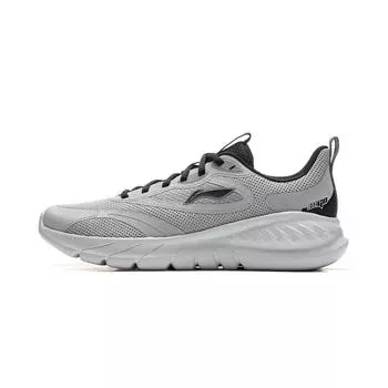 Li Ning Easy Flex Удобные Универсальные Прочные Дышащие Низкие Повседневные Кроссовки для Бега Мужские кроссовки Серый Черный ARSU047-3 42