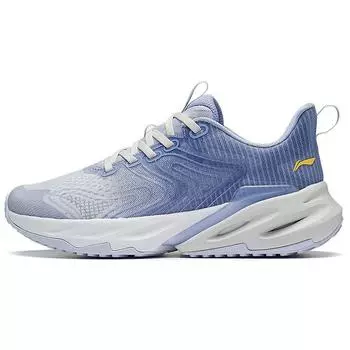 Li Ning Eazgo Удобные амортизирующие кроссовки с низким верхом для бега Женские кроссовки Сине-серые ARES024-2 36