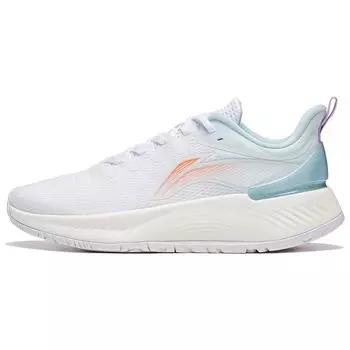 Li Ning Element удобные повседневные нескользящие износостойкие дышащие низкие кроссовки для бега женские кроссовки белые синие ARHT006-11 40