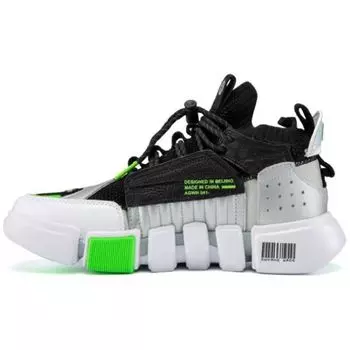 Li-Ning Essence 2 Ace New York Fashion Week — черные серебристые мужские кроссовки Standard-White AGWN041-4