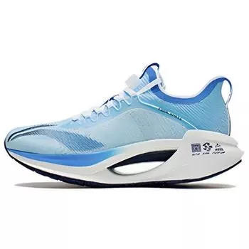 Li-Ning Essential Shadow Удобные нескользящие износостойкие низкие кроссовки для бега мужские кроссовки Moon-White Blue ARRS003-11 45