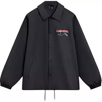 Li-Ning Extreme Sports Series Polo Collar Casual Loose Singlebreast Jacket Men Jacket Black AFDU091-4 L