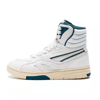 Li Ning Fabric Leather 005 Classic Retro Color Block Sports Casual Breathable High-Top Sneakers Women sneakers White ALFR166-1 37
