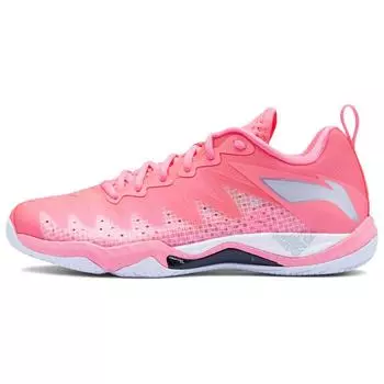 Li Ning Falcon Модные универсальные модные нескользящие дышащие кроссовки для бадминтона с низким верхом унисекс розовые AYAU007-1 36