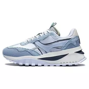 Li Ning Fang Yuan Evo износостойкие увеличивающие рост низкие спортивные повседневные туфли женские кроссовки сине-серые AGCS164-5 36