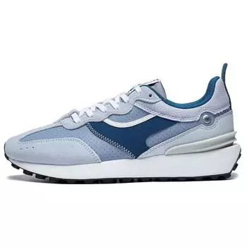 Li Ning Fang Yuan Классические нескользящие износостойкие низкие повседневные туфли мужские кроссовки сине-серые AGCT047-3 43