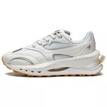 Li Ning Fang Yuan Премиальные Нескользящие Дышащие Низкие Повседневные Кроссовки Женские серые белые AZGS006-6 37