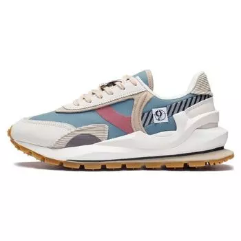 Li Ning Fang Yuan вечные прочные дышащие повседневные туфли с низким верхом, мужские повседневные туфли зеленого и белого цвета AZGS079-3 44