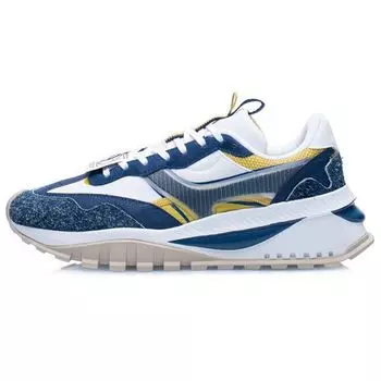 Li Ning Fangyuan Evo Удобная ткань Синтетическая кожа Замша Амортизация Нескользящие Износостойкие Низкие Кроссовки Для Мужчин Кроссовки AGCR227-3 43