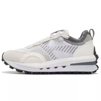 Li Ning Fangyuan V2 Нескользящие износостойкие низкие спортивные повседневные туфли женские кроссовки серо-белые AGCS026-5 37