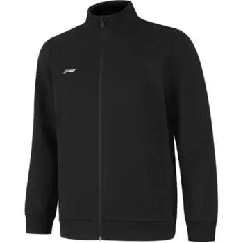 Li Ning Fashion Fitness Stand Collar Open Cardigan Sports Long Sleeve Hoodie Men Hoodies Black AWDUA75-1 XL