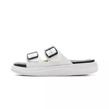 Li-Ning Fashion Series Lightweight Non-Slip Silent Slide Sandals Men Footwear White Black AGAV013-1 41