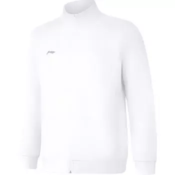 Li Ning Fashion Sports Fitness Stand Collar Cardigan Long Sleeve Sweatshirt Men Sweatshirt White AWDUA75-7 S