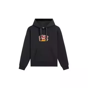 Li-Ning Модная спортивная серия с вышитым логотипом, теплая толстовка с капюшоном на флисовой подкладке, женские топы, темно-охристый черный цвет, AWDSG02-3 XL