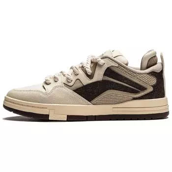 Li-Ning Fashion Versatile Non-Slip Wear-Resistant Low-Top Skate Shoes Women sneaker Brown AECU014-1 36
