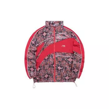 Li Ning Fashion Week Series Стильная универсальная спортивная куртка Kaleidoscope Мужские куртки Красные AFDQ293-1 M