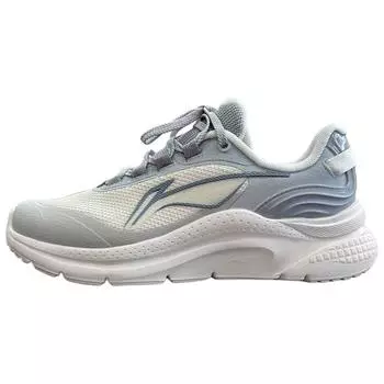 Li-Ning Fashionable Comfortable Non-Slip Wear-Resistant Low-Top Casual Running Shoes Women sneakers White Gray ARSV044-3 37