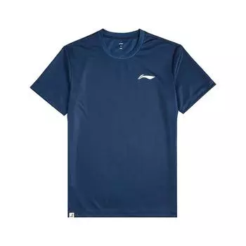 Li-Ning Fashionable Minimalist Brand Logo Letter Print Versatile Casual Breathable Comfortable Sports Short Sleeve T-Shirt Unisex T-Shirt ATSV677-3 S