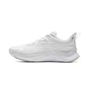 Li-Ning Fashionable Sports Comfortable Shock Absorption Non-Slip Wear-Resistant Low-Top Casual Running Shoes Men sneaker Standard-White ARHV021-3 40