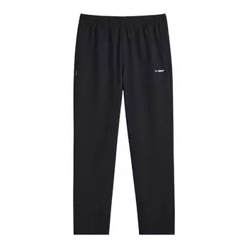 Li-Ning Fashionable Versatile Comfortable Lace-Up Cuffed Knitted Sports Pants Women bottoms Black AYKV826-1 S