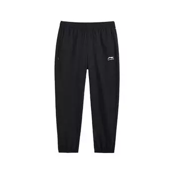 Li-Ning Fashionable Versatile Comfortable Outdoor Tapered Knit Sports Pants Unisex bottoms Black AYKV817-1 S