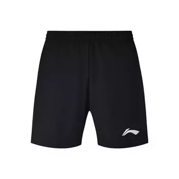 Li Ning Feather Series удобные прочные прохладные быстросохнущие шорты для соревнований спортивные шорты унисекс черные AAPU337-1 S