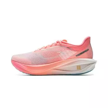 Li Ning Feidian 5 Challenger Сверхлегкие носочные кроссовки Технология Профессиональные Амортизирующие Кроссовки для Скоростных Тренировок Мужские Кроссовки Розовый ARMV001-13 46