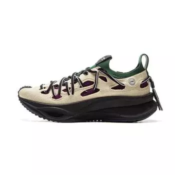 Li Ning Feidian CRC Lite Модные спортивные амортизирующие нескользящие износостойкие кроссовки с низким верхом для повседневной носки Унисекс кроссовки Коричневый Зеленый AZGV047-1 39