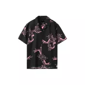 Li Ning Feng Xian Print Loose Casual Shirt Men shirts Black ASHR153-1 L