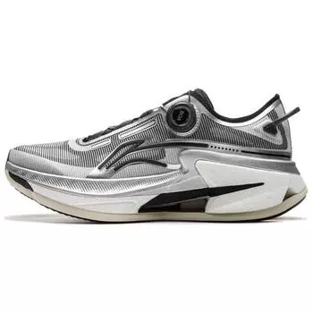 Li Ning Fierce Steed 8 Pro Fashion Trend Нескользящие износостойкие низкие повседневные кроссовки для бега для мужчин Серые Черные Белые ARZU005-4 40
