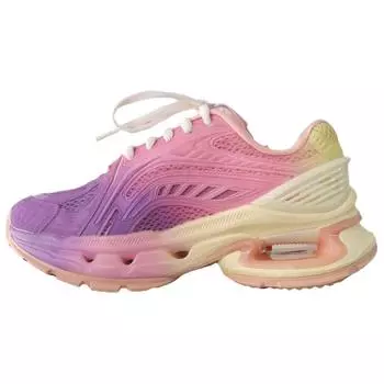 Li Ning Fierce Steed Модные простые нескользящие легкие амортизирующие низкие повседневные туфли Женская повседневная обувь Фиолетовый Розовый Желтый AZGU008-6 36