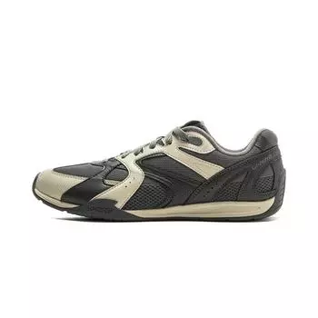 Li Ning Filin Ретро Классические Низкие Кроссовки Мужские Кроссовки Серо-Зеленые AGLV137-1 40