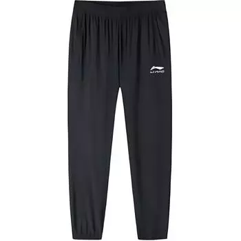 Li Ning Фитнес Бег Свободные Удобные Базовые Универсальные Дышащие Легкие Модный Дизайн Повседневные Брюки Мужские брюки Черные AYKT555-1 S