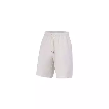 Li-Ning Фитнес-серия однотонные прямые повседневные шорты на шнурке мужские шорты цветочно-серый плитка-серый AKST299-8 S