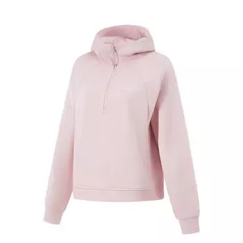 Li Ning Fitness Series антистатический антибактериальный теплый пуловер с капюшоном свободный спортивный флисовый свитшот с длинным рукавом женский свитшот AWDUF14-3 XS