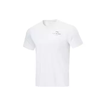 Li-Ning Fitness Series, быстросохнущая футболка с короткими рукавами и буквенным принтом, мужские топы ATST577-2 M