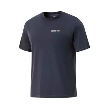 Li-Ning Fitness Series Casual Simple Comfortable Versatile Short Sleeve T-Shirt Men Tops Navy-Blue ATSV269-1 2XL