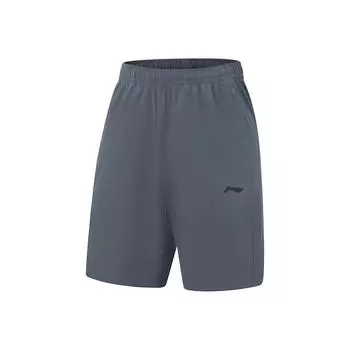 Li-Ning Fitness Series Casual Simple Solid Color Elastic Quick-Dry Comfortable Versatile Sports Shorts Men shorts AKSV111-22 M