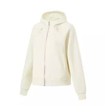 Li-Ning Fitness Series Hooded Cardigan Solid Color Sweatshirt Women sweatshirts Fat-Yellow AWDU148-1 L