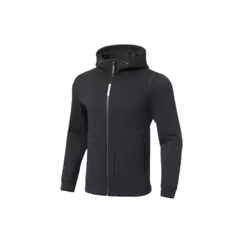 Li-Ning Толстовка с капюшоном Fitness Series Letter Print 3D Cut Zip с длинным рукавом для мужчин, черные топы AWDS093-1 S