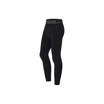 Li Ning Fitness Series Letter Print Compression Теплые спортивные длинные брюки мужские низы черного цвета AULT499-1 S