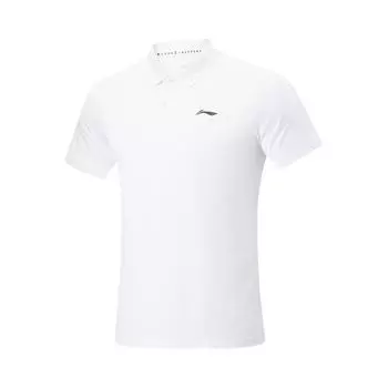 Li Ning Fitness Series Logo Print Casual Short Sleeve Polo Shirt Men Polo Shirts White APLT321-1 XXL