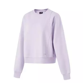 Li-Ning Fitness Series Moisture-Wicking Thermal Solid Color Round Neck Comfortable Breathable Fleece Warm Dopamine Casual Sweatshirt AWDU556-7 S