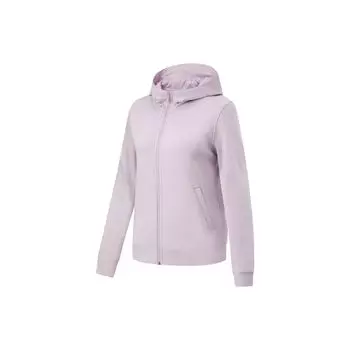 Li Ning Fitness Series однотонная флисовая подкладка теплая толстовка с капюшоном женские толстовки шелк-фиолетовый AWDT778-2 S