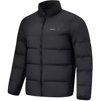 Li Ning Fitness Series однотонная молния с воротником-стойкой, удобная дышащая короткая куртка-пуховик для мужчин, черные куртки AYMT249-4 L