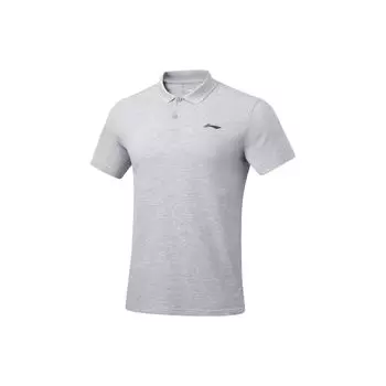 Li-Ning Fitness Series однотонная спортивная рубашка-поло мужские топы цветочно-серый APLT029-9 XXL