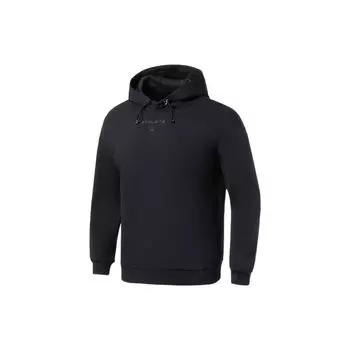 Li-Ning Fitness Series, однотонная свободная толстовка с капюшоном, топы унисекс, черный AWDS001-1 L