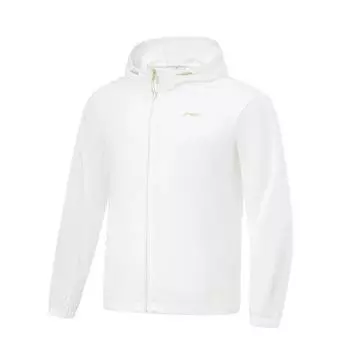 Li-Ning Fitness Series однотонная тканая куртка с капюшоном мужские куртки белые AFDT195-2 XL