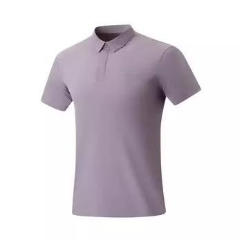 Li Ning Fitness Series однотонная удобная универсальная дышащая повседневная спортивная рубашка-поло для мужчин, топы цвета омара-фиолетового APLU003-7 2XL