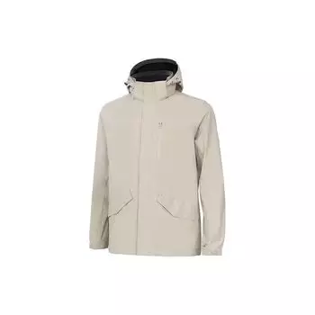 Li Ning Fitness Series однотонная водонепроницаемая спортивная куртка с капюшоном мужская куртка легкая-теплая-хаки AFDT751-11 XXL